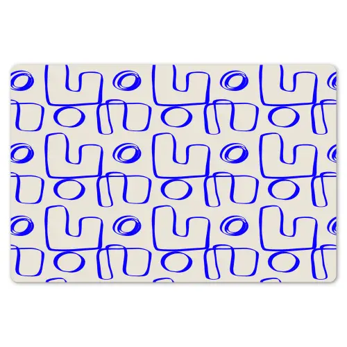 Blauw - Patroon - Beige - Abstract Placemat vinyl groot 368 -zzsfeer1_Kitchenyeah-website
