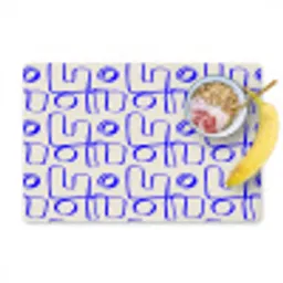 Blauw - Patroon - Beige - Abstract Placemat vinyl groot 368 -zzzproduct_Kitchenyeah-website