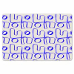 Blauw - Patroon - Beige - Abstract Placemat vinyl groot 368 -zzsfeer1_Kitchenyeah-website