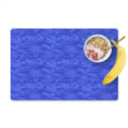 Blauw - Patroon - Heuvels - Bloemen Placemat vinyl groot 368 -zzzproduct_Kitchenyeah-website