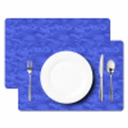 Blauw - Patroon - Heuvels - Bloemen Placemat vinyl groot 368 -zzsfeer2_Kitchenyeah-website