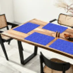 Blauw - Patroon - Heuvels - Bloemen Placemat vinyl groot 368 -zzsfeer4_Kitchenyeah-website