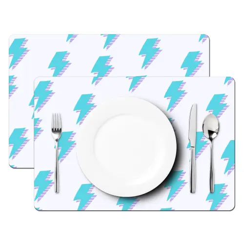Blauw - Paars - Bliksem Placemat vinyl groot 368 -zzsfeer2_Kitchenyeah-website