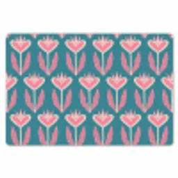 Blauw - Retro - Patroon - Hartjes Placemat vinyl groot 368 -zzsfeer1_Kitchenyeah-website