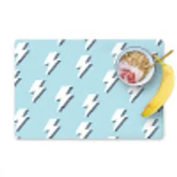 Blauw - Wit - Patroon - Bliksem Placemat vinyl groot 368 -zzzproduct_Kitchenyeah-website