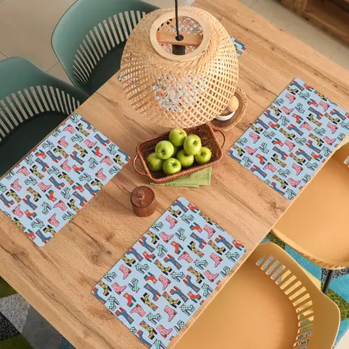 Laarzen - Patroon - Disco Placemat vinyl groot 368 -zzsfeer5_Kitchenyeah-website