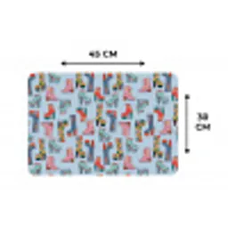 Laarzen - Patroon - Disco Placemat vinyl groot 368 -specs