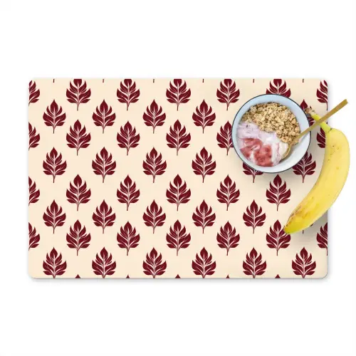 Botanisch - Patroon - Bordeaux Placemat vinyl groot 368 -zzzproduct_Kitchenyeah-website