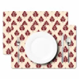 Botanisch - Patroon - Bordeaux Placemat vinyl groot 368 -zzsfeer2_Kitchenyeah-website
