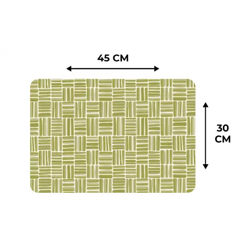 Vlecht - Patroon - Groen Placemat vinyl groot 368 -specs