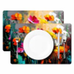Felgekleurd - Bloemblaadjes - Abstract Placemat vinyl groot -zzsfeer2_Kitchenyeah-website