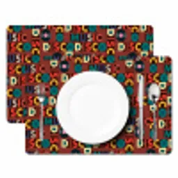 Bruin - Retro - Disco - Patroon Placemat vinyl groot 368 -zzsfeer2_Kitchenyeah-website