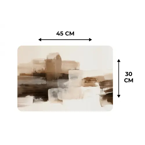 Penseelstreken - Abstract landschap - Rust Placemat vinyl groot -specs