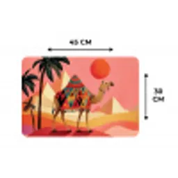 Kameel - Pyramides - Rode zon Placemat vinyl groot -specs