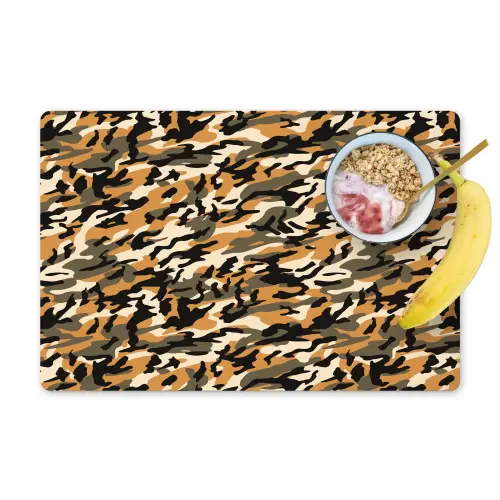 Camouflage - Aardetinten - Patroon Placemat vinyl groot 368 -zzzproduct_Kitchenyeah-website