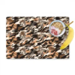 Camouflage - Patroon - Beige - Bruin Placemat vinyl groot 368 -zzzproduct_Kitchenyeah-website