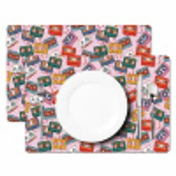 Cassette - Patroon - Roze Placemat vinyl groot 368 -zzsfeer2_Kitchenyeah-website
