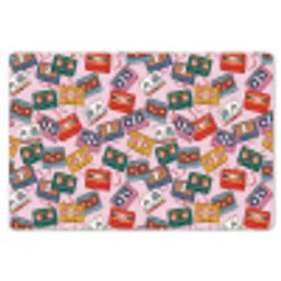 Cassette - Patroon - Roze Placemat vinyl groot 368 -zzsfeer1_Kitchenyeah-website