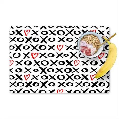 Tekens - Harten - Rood Placemat vinyl groot 368 -zzzproduct_Kitchenyeah-website