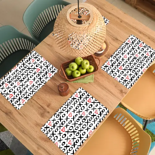 Tekens - Harten - Rood Placemat vinyl groot 368 -zzsfeer5_Kitchenyeah-website