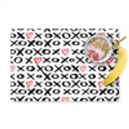 Tekens - Harten - Rood Placemat vinyl groot 368 -zzzproduct_Kitchenyeah-website
