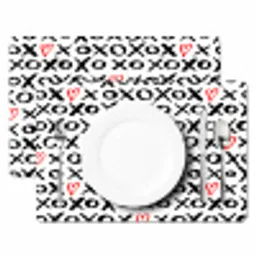 Tekens - Harten - Rood Placemat vinyl groot 368 -zzsfeer2_Kitchenyeah-website