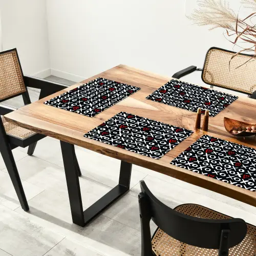 Tekens - Wit - Zwart Placemat vinyl groot 368 -zzsfeer4_Kitchenyeah-website