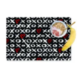 Tekens - Wit - Zwart Placemat vinyl groot 368 -zzzproduct_Kitchenyeah-website