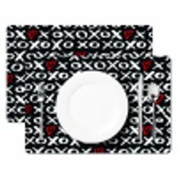 Tekens - Wit - Zwart Placemat vinyl groot 368 -zzsfeer2_Kitchenyeah-website