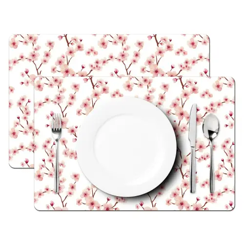 Kersenbloesem - Takken - Roze Placemat vinyl groot 368 -zzsfeer2_Kitchenyeah-website