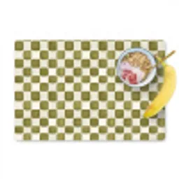 Schaak - Patroon - Groen Placemat vinyl groot 368 -zzzproduct_Kitchenyeah-website