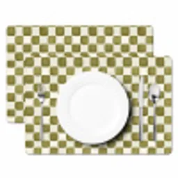 Schaak - Patroon - Groen Placemat vinyl groot 368 -zzsfeer2_Kitchenyeah-website