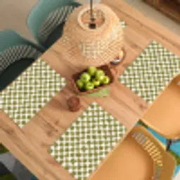 Schaak - Patroon - Groen Placemat vinyl groot 368 -zzsfeer5_Kitchenyeah-website