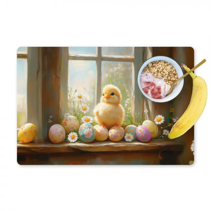 Kuiken - Raam - Paaseieren Placemat vinyl groot -zzzproduct_Kitchenyeah-website