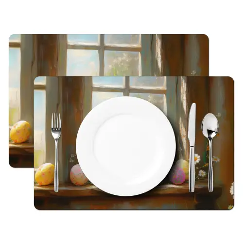 Kuiken - Raam - Paaseieren Placemat vinyl groot -zzsfeer2_Kitchenyeah-website