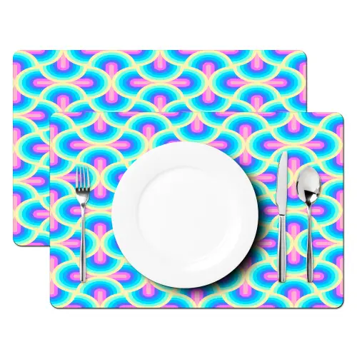 Cirkels - Neon - Bogen Placemat vinyl groot 368 -zzsfeer2_Kitchenyeah-website