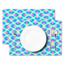 Cirkels - Neon - Bogen Placemat vinyl groot 368 -zzsfeer2_Kitchenyeah-website