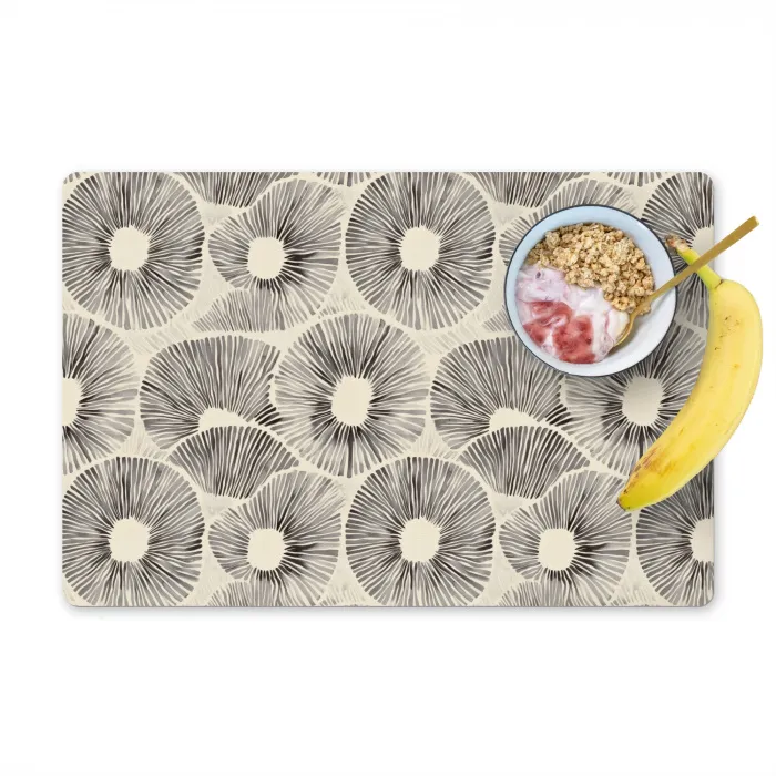 Cirkels - Patroon - Zwart Placemat vinyl groot 368 -zzzproduct_Kitchenyeah-website