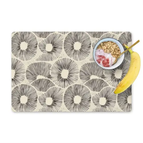 Cirkels - Patroon - Zwart Placemat vinyl groot 368 -zzzproduct_Kitchenyeah-website