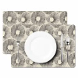 Cirkels - Patroon - Zwart Placemat vinyl groot 368 -zzsfeer2_Kitchenyeah-website