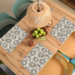 Cirkels - Patroon - Zwart Placemat vinyl groot 368 -zzsfeer5_Kitchenyeah-website