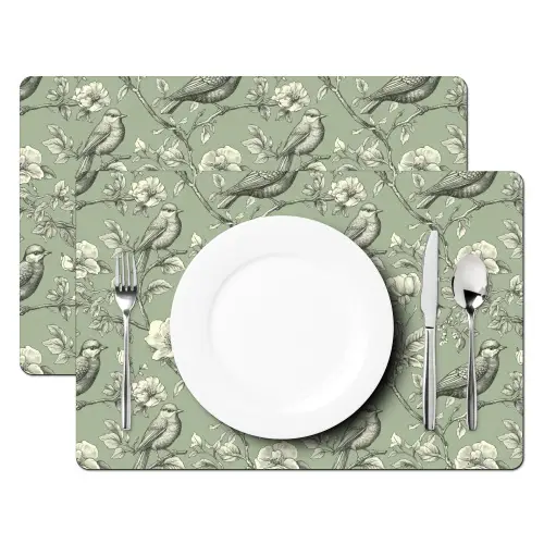 Klassiek - Botanisch - Groen Placemat vinyl groot 368 -zzsfeer2_Kitchenyeah-website