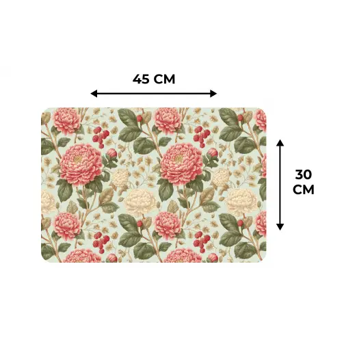 Klassiek - Botanisch - Veelkleurig Placemat vinyl groot 368 -specs