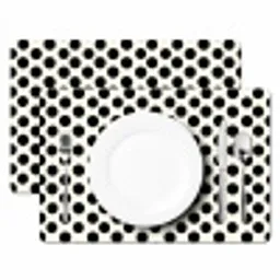 Klassiek - Stippen - Zwart Placemat vinyl groot 368 -zzsfeer2_Kitchenyeah-website
