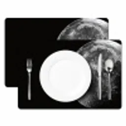 Close-up - Maan - Wit - Textuur Placemat vinyl groot -zzsfeer2_Kitchenyeah-website