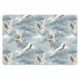 Wolken - Kraanvogels - Blauw Placemat vinyl groot 368 -zzsfeer1_Kitchenyeah-website