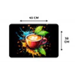 Koffie - Graffiti - Drinken - Abstract Placemat vinyl groot -specs