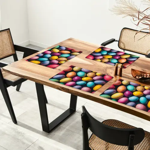 Kleurrijk - Paaseitjes - Spetters Placemat vinyl groot -zzsfeer4_Kitchenyeah-website