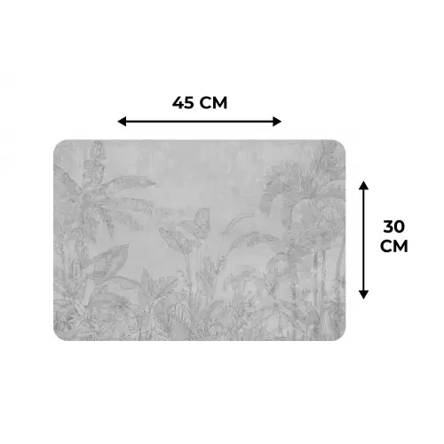 Beton - Patroon - Grijs Placemat vinyl groot -specs