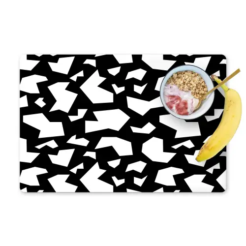 Contrast - Zwart - Wit Placemat vinyl groot 368 -zzzproduct_Kitchenyeah-website
